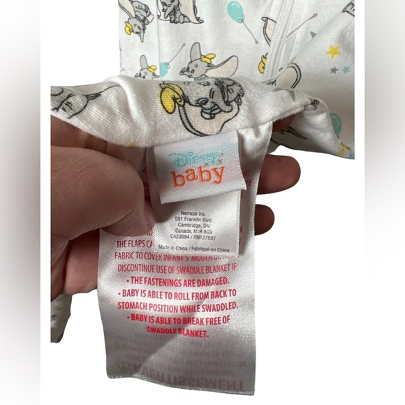 Disney Baby Dumbo Sleep Sack 0-3 Months Baby Light 100% Cotton Gender Neutral - Picture 4 of 5